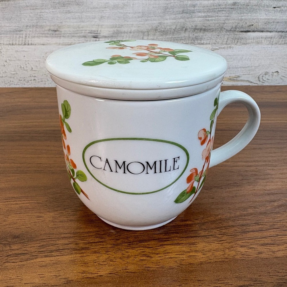 Vintage Toscany Collection Mug Tea‎ For One Infuser with Lid Floral Design